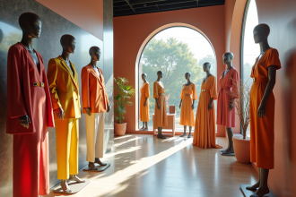 Boutique de mode moderne avec mannequins tendance 2025