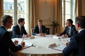 Professionnels du droit en réunion plénière lors du Congrès UINL Paris 2026 dans une salle de conférence haussmannienne
