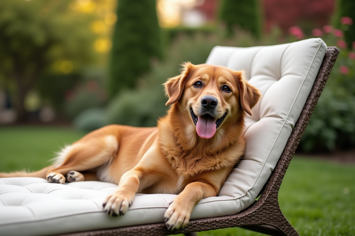 chien confortable